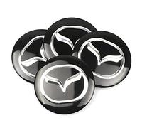 woshisanni 4 Pcs Car Wheel Center Hub Caps Sticker for Mazda 3 III 2013-2018, Wheel Emblem Badge Logo Stickers Hub Cap Trim Cover Stickers Decorate Accessories,56MM