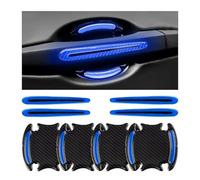 woshisanni 8Pcs Car Door Handle Protectors for Ford Focus MK3 MK3.5 III 2012-2019, Carbon Fiber Scratch Protection Sticker Car Door Handle Safety Reflective Strips,Blue