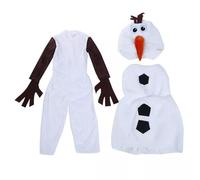 WOSHISHENXIAN Snow Treasure Cosplay Classic Costume Plush Outfit Snowman Mascot Children'S Stage Anime Halloween Role-Playing Set for Toddler Little Kids (M)