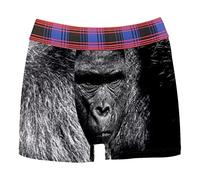 WOSHJIUK Boxer Briefs for Men Cotton,angry animal gorilla,Printing Men’s Underwear