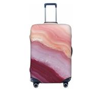 Woshuwo Agate Slice Pink Red Elastic Travel Luggage Covers Dustproof Scratch-Resistant Suitcase Protector Fit 22-24 Inch