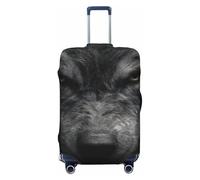 Woshuwo Angry Wolf Portrait Elastic Travel Luggage Covers Dustproof Scratch-Resistant Suitcase Protector Fit 22-24 Inch