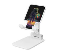Woshuwo Astronaut Holding The Planet Earth Foldable Cell Phone Stand Adjustable Angle Height Desktop Portable Cellphone Cradle Compatible With All Smartphone White-Style