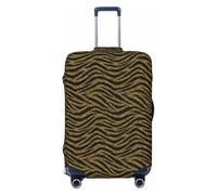 Woshuwo Black and Gold Glitter Tiger Stripes Pattern Elastic Travel Luggage Covers Dustproof Scratch-Resistant Suitcase Protector Fit 22-24 Inch
