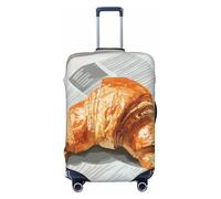 Woshuwo Bread On The Newspaper Elastic Travel Luggage Covers Dustproof Scratch-Resistant Suitcase Protector Fit 22-24 Inch