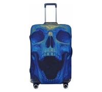 Woshuwo Cary Spooky Skull Elastic Travel Luggage Covers Dustproof Scratch-Resistant Suitcase Protector Fit 22-24 Inch