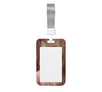 Woshuwo Cat Dressed As Queen Sliding Id Badge Holder Hard Plastic Work Card Case Name Tag Protector for Nurses Office