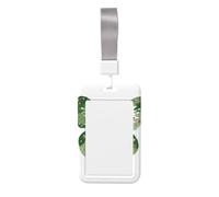 Woshuwo Christmas Butterfly with Red Velvet Bow Sliding Id Badge Holder Hard Plastic Work Card Case Name Tag Protector for Nurses Office