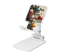 Woshuwo Christmas Ornaments On Snow-Covered Tree Foldable Cell Phone Stand Adjustable Angle Height Desktop Portable Cellphone Cradle Compatible With All Smartphone White-Style