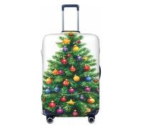 Woshuwo Christmas Tree Elastic Travel Luggage Covers Dustproof Scratch-Resistant Suitcase Protector Fit 22-24 Inch