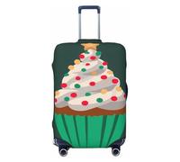 Woshuwo Christmas Tree Shape Cupcake Elastic Travel Luggage Covers Dustproof Scratch-Resistant Suitcase Protector Fit 22-24 Inch