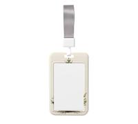 Woshuwo Christmas Tree with Deep Red Velvet Bow Sliding Id Badge Holder Hard Plastic Work Card Case Name Tag Protector for Nurses Office