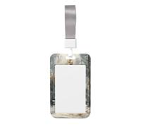 Woshuwo Christmas Tree with Lights Sliding Id Badge Holder Hard Plastic Work Card Case Name Tag Protector for Nurses Office