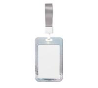 Woshuwo Christmas Tree with Twinkling Lights Sliding Id Badge Holder Hard Plastic Work Card Case Name Tag Protector for Nurses Office