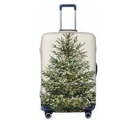 Woshuwo Christmas Tree with White Lights Elastic Travel Luggage Covers Dustproof Scratch-Resistant Suitcase Protector Fit 22-24 Inch