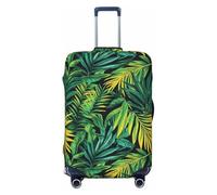 Woshuwo Colorful Tropical Leaves Pattern Elastic Travel Luggage Covers Dustproof Scratch-Resistant Suitcase Protector Fit 22-24 Inch