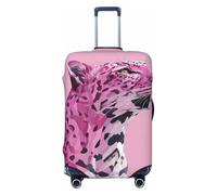 Woshuwo Coquette Animal Pink Leopard Elastic Travel Luggage Covers Dustproof Scratch-Resistant Suitcase Protector Fit 22-24 Inch