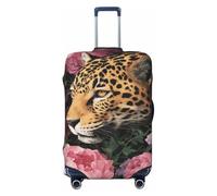 Woshuwo Coquette Pink Leopard Flower Elastic Travel Luggage Covers Dustproof Scratch-Resistant Suitcase Protector Fit 22-24 Inch