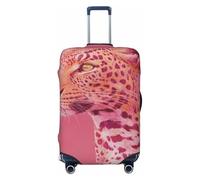 Woshuwo Coquette Pink Leopard Girly Abstract Elastic Travel Luggage Covers Dustproof Scratch-Resistant Suitcase Protector Fit 22-24 Inch