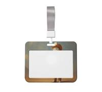 Woshuwo Cowboy Hat Ghost Western Boots Sliding Id Badge Holder Hard Plastic Work Card Case Name Tag Protector for Nurses Office