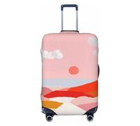 Woshuwo Cute Fall Warm Burnt Orange Sunset Elastic Travel Luggage Covers Dustproof Scratch-Resistant Suitcase Protector Fit 22-24 Inch