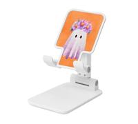 Woshuwo Cute Ghost Big Lavender Daisy Crown Foldable Cell Phone Stand Adjustable Angle Height Desktop Portable Cellphone Cradle Compatible With All Smartphone White-Style