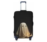 Woshuwo Cute Ghost Classic Horror Elastic Travel Luggage Covers Dustproof Scratch-Resistant Suitcase Protector Fit 22-24 Inch
