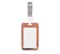 Woshuwo Cute Ghost Holding A Candle Simple Sliding Id Badge Holder Hard Plastic Work Card Case Name Tag Protector for Nurses Office