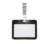 Woshuwo Cute Ghost in Old Bathtub Ivy Foliage Sliding Id Badge Holder Hard Plastic Work Card Case Name Tag Protector for Nurses Office
