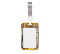 Woshuwo Cute Ghost Pumpkin Birch Trees Forest Sliding Id Badge Holder Hard Plastic Work Card Case Name Tag Protector for Nurses Office