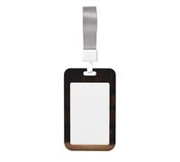 Woshuwo Cute Ghost Reading in an Old Library Sliding Id Badge Holder Hard Plastic Work Card Case Name Tag Protector for Nurses Office