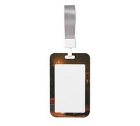 Woshuwo Cute Ghost Wearing A Santa Hat Sliding Id Badge Holder Hard Plastic Work Card Case Name Tag Protector for Nurses Office