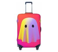 Woshuwo Cute Iridescent Ghosts Elastic Travel Luggage Covers Dustproof Scratch-Resistant Suitcase Protector Fit 22-24 Inch