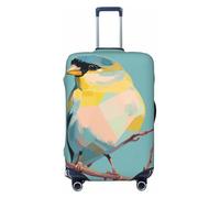 Woshuwo Cute Little Bird Sitting On A Branch Elastic Travel Luggage Covers Dustproof Scratch-Resistant Suitcase Protector Fit 22-24 Inch