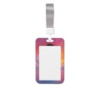 Woshuwo Cute Penguin Standing On Ice Sliding Id Badge Holder Hard Plastic Work Card Case Name Tag Protector for Nurses Office