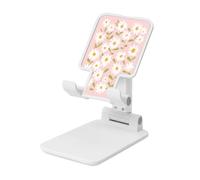 Woshuwo Cute Tiny Minimalist White Daisies Foldable Cell Phone Stand Adjustable Angle Height Desktop Portable Cellphone Cradle Compatible With All Smartphone White-Style