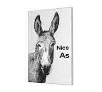 Woshuwo Donkey'S Head Canvas Wall Art Poster Aesthetic Print Painting For Dorm Bedroom Living Room,30x45cm Framed