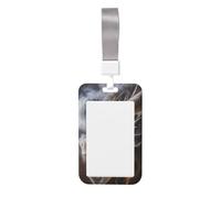 Woshuwo Dragon Skull Vintage Sliding Id Badge Holder Hard Plastic Work Card Case Name Tag Protector for Nurses Office