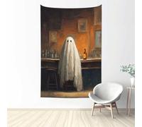 Woshuwo Drunk Ghost In A Bar Vintage Tapestry Wall Art For Bedroom Living Room Dorm Modern Aesthetic Tapestry For Parties Backdrop Banner 60x40 Inch