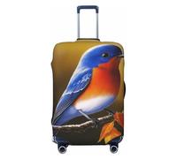 Woshuwo Eastern Blue Bird Elastic Travel Luggage Covers Dustproof Scratch-Resistant Suitcase Protector Fit 22-24 Inch