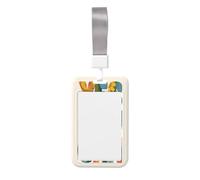 Woshuwo Empowering Phrase Yes You Can Sliding Id Badge Holder Hard Plastic Work Card Case Name Tag Protector for Nurses Office