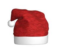 Woshuwo Felt Texture Fire Engine Red Santa Hat Adult Xmas Headwear Novelty Christmas Hat