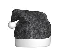 Woshuwo Felt Texture Pewter Grey Santa Hat Adult Xmas Headwear Novelty Christmas Hat