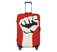 Woshuwo Fist Raised On Red Elastic Travel Luggage Covers Dustproof Scratch-Resistant Suitcase Protector Fit 22-24 Inch