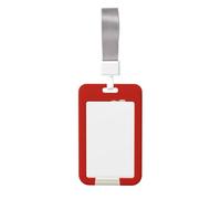 Woshuwo Fist Raised On Red Sliding Id Badge Holder Hard Plastic Work Card Case Name Tag Protector for Nurses Office