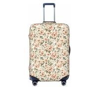 Woshuwo Flowers Peonies Vintage Floral Pattern Elastic Travel Luggage Covers Dustproof Scratch-Resistant Suitcase Protector Fit 22-24 Inch