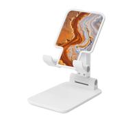 Woshuwo Flowing Sand Stone Texture Foldable Cell Phone Stand Adjustable Angle Height Desktop Portable Cellphone Cradle Compatible With All Smartphone White-Style
