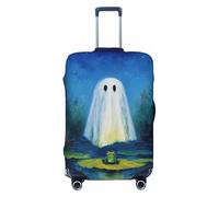 Woshuwo Ghost Above The Water Frog Elastic Travel Luggage Covers Dustproof Scratch-Resistant Suitcase Protector Fit 22-24 Inch