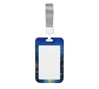 Woshuwo Ghost Above The Water Frog Sliding Id Badge Holder Hard Plastic Work Card Case Name Tag Protector for Nurses Office