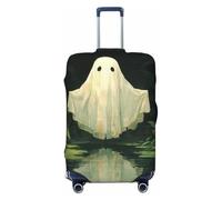 Woshuwo Ghost Floats Above The Water Elastic Travel Luggage Covers Dustproof Scratch-Resistant Suitcase Protector Fit 22-24 Inch